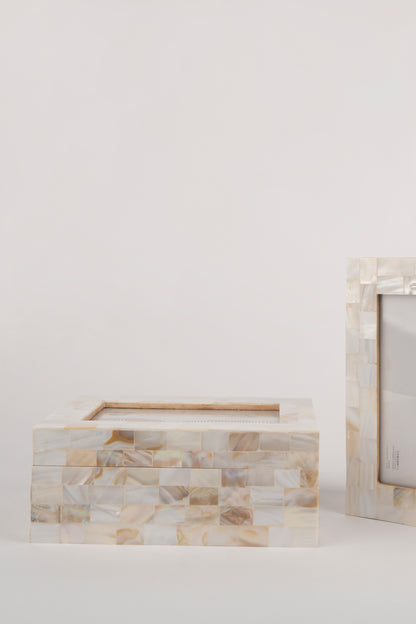 CORAZON MUSCHELN BOX BILDERRAHMEN